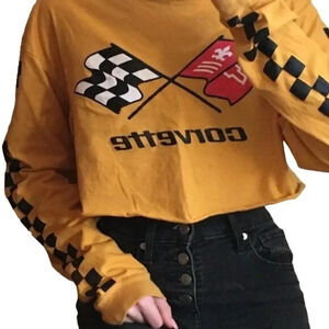 Yellow Graphic Long Sleeve Top